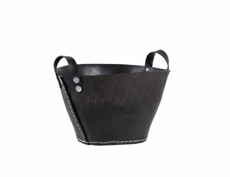 panier bois buche ecolo design moderne caoutchouc pneu recycle termatech centre regional cheminée crc