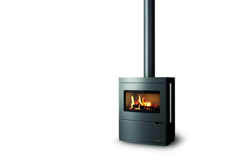 poele à bois nicole palazzetti moderne acier grande taille buche 50 cm centre regional cheminée crc