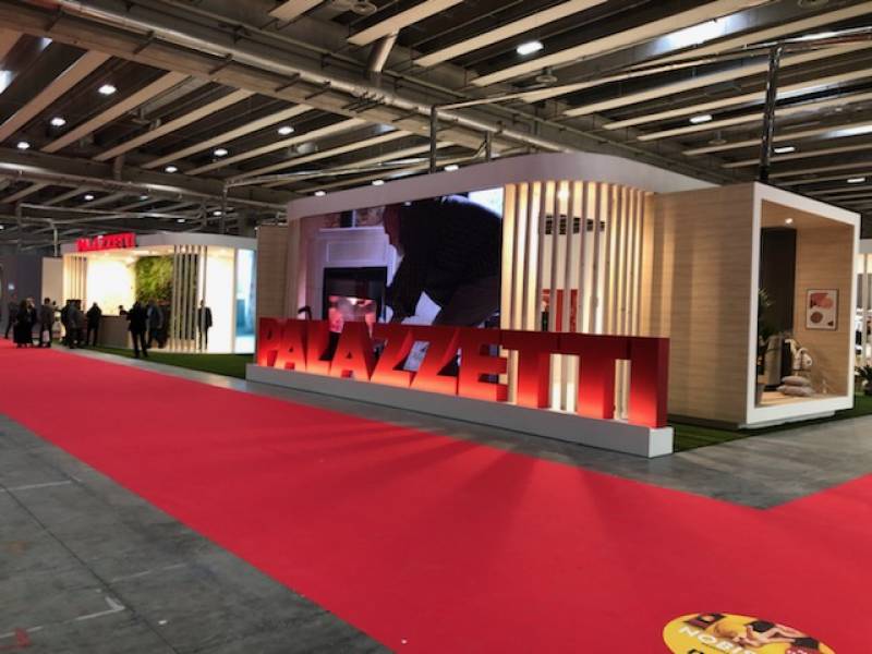 stand palazzetti salon exhibition progetto fuoco revendeur en provence