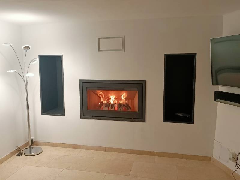H570W insert a bois moderne lotus dans le var