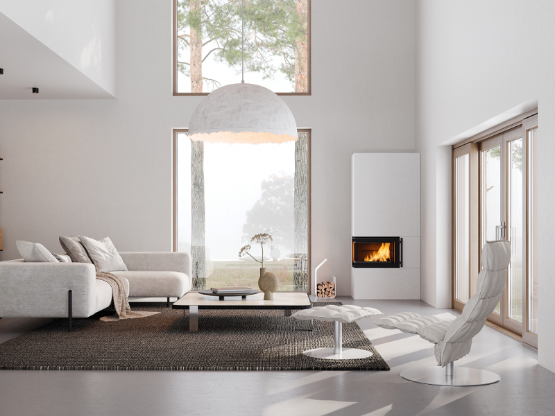 poele a bois en steatite finlandais moderne pres de rousset