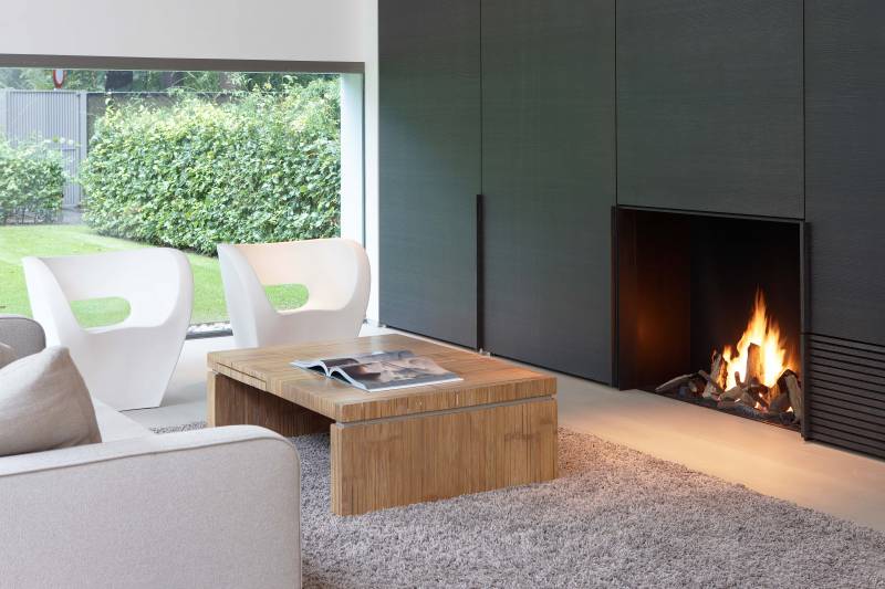 salon design decoration interieure cheminee gaz