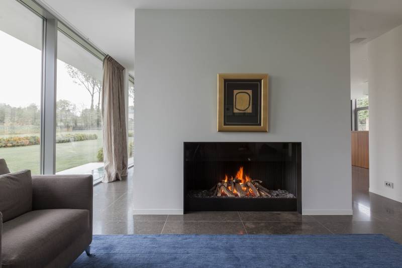cheminee a gaz contemporaine decoration pres de coustellet