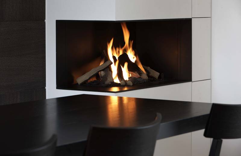 cheminee design ethanol pres de beaurecueil