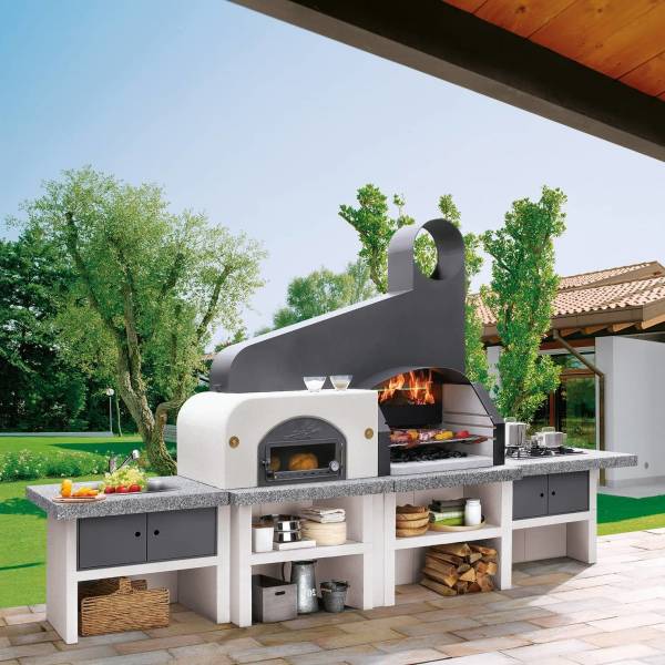 Barbecue à bois design avec four