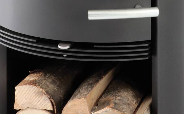 detail poele bois TT20R termatech rond acier crc