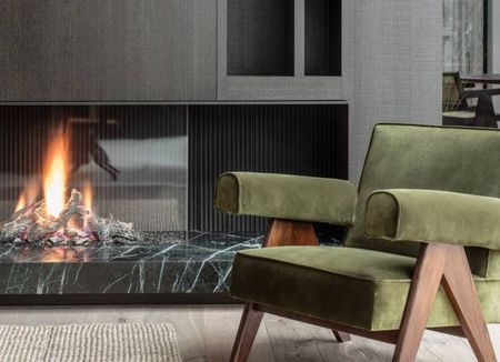 Notre zone d'activité pour ce service Revendeur de cheminée à gaz sans conduit avec double face design pour installation facile dans un intérieur moderne ouvert